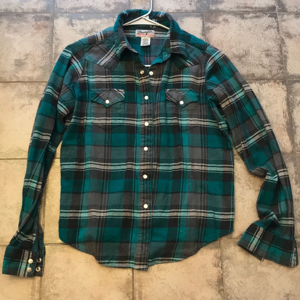 Teal flannel